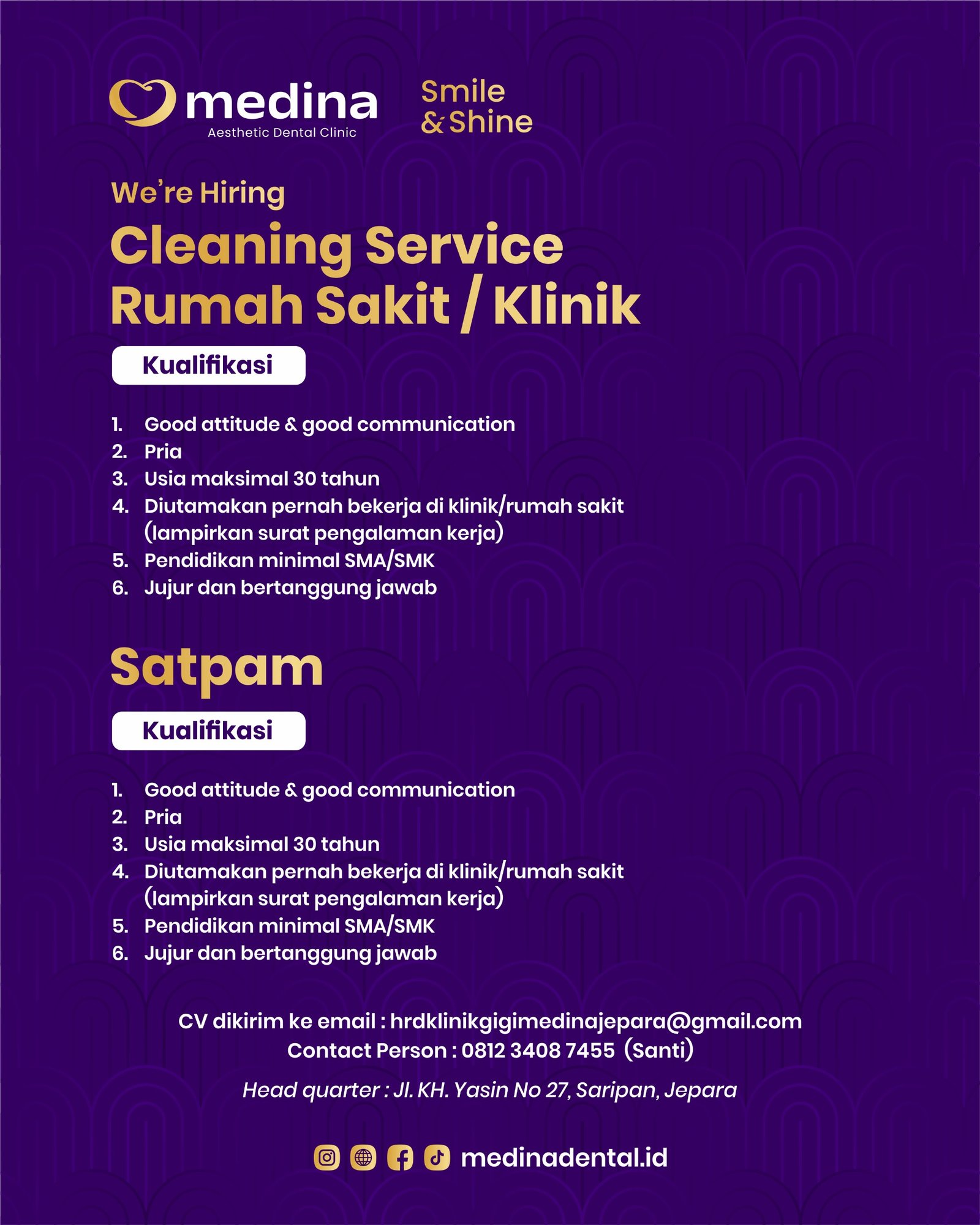 LOKER SATPAM DAN CLEANING SERVICE