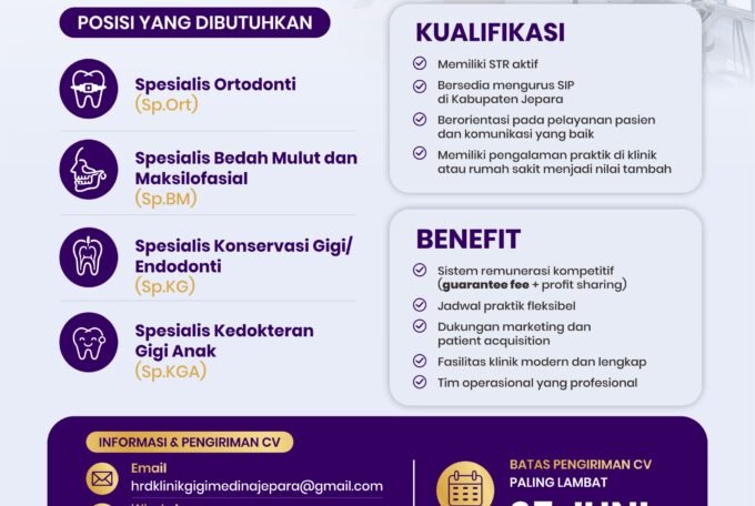 LOWONGAN DOKTER GIGI SPESIALIS