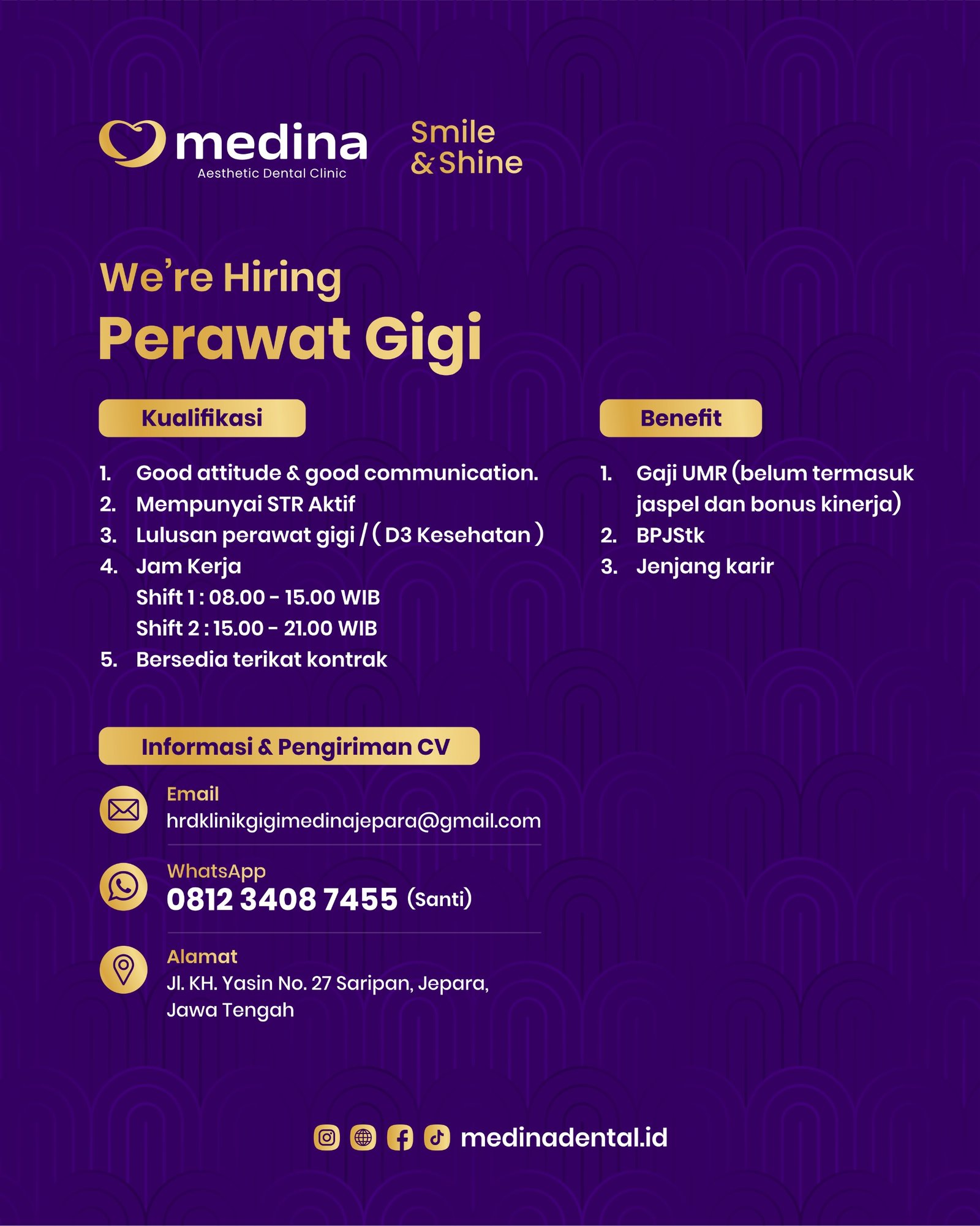 LOKER PERAWAT GIGI JEPARA